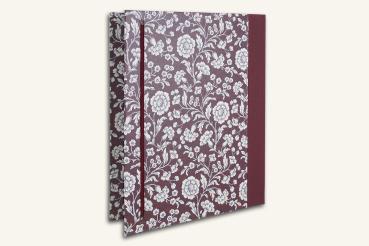 Wine-red folder for unpunched documents "Fini", handmade folder